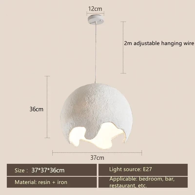 Restaurant Dining Island LED Chandelier Modern Cafe Bar Study Bedroom Light Wabi Sabi Personality Indoor Home Decor Hanging Lamp - Image 10