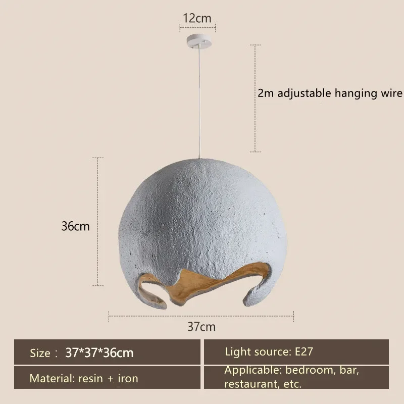 Restaurant Dining Island LED Chandelier Modern Cafe Bar Study Bedroom Light Wabi Sabi Personality Indoor Home Decor Hanging Lamp - Image 12