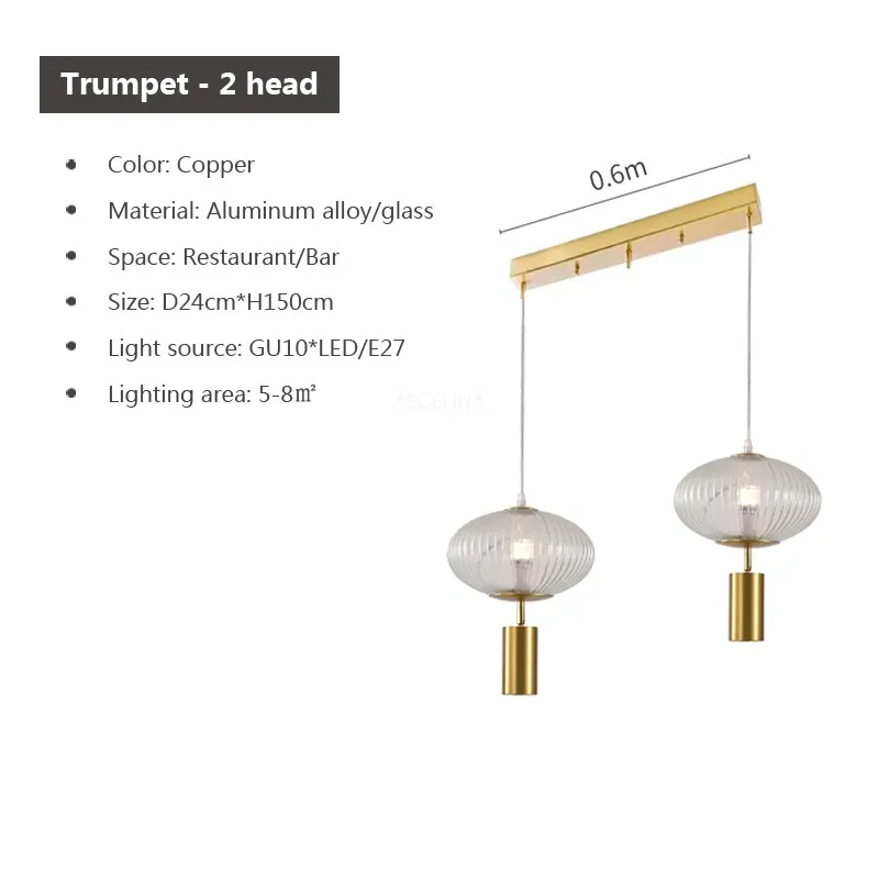 Rétro LED Suspension En Verre 1-3Tête Lanterne Transparente Lampes Suspendues Pour Chambre Cuisine Balcon Salons Luminaire Lustre - Image 13