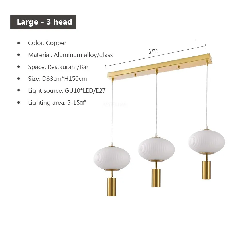 Rétro LED Suspension En Verre 1-3Tête Lanterne Transparente Lampes Suspendues Pour Chambre Cuisine Balcon Salons Luminaire Lustre - Image 16