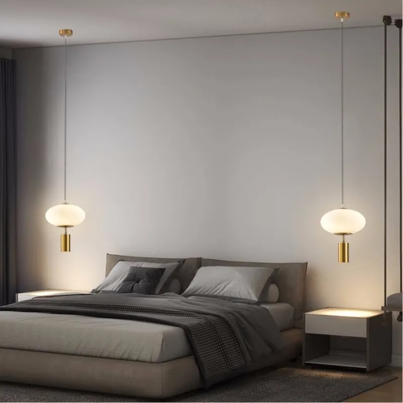 Rétro LED Suspension En Verre 1-3Tête Lanterne Transparente Lampes Suspendues Pour Chambre Cuisine Balcon Salons Luminaire Lustre - Image 2