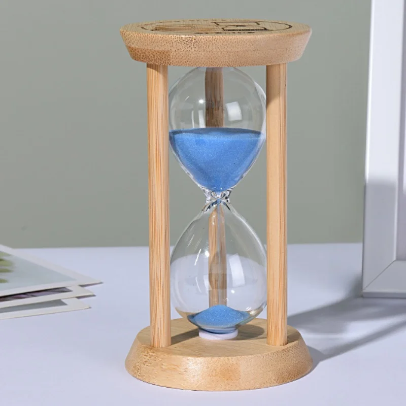 sablier en bois fait main horloge de sable créative décoration intérieure - Image 10