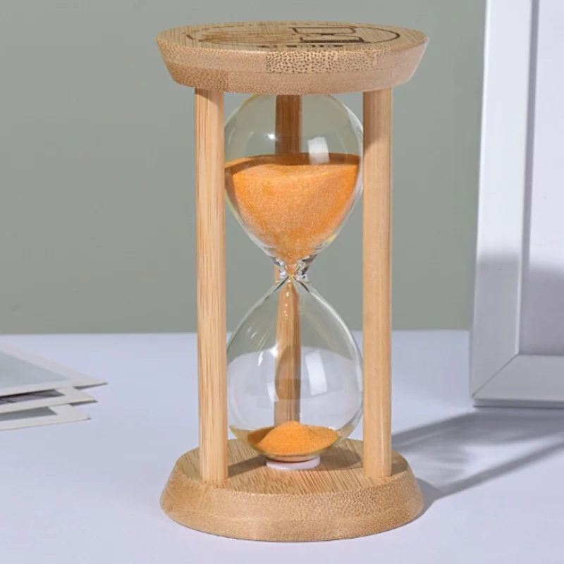 sablier en bois fait main horloge de sable créative décoration intérieure - Image 7