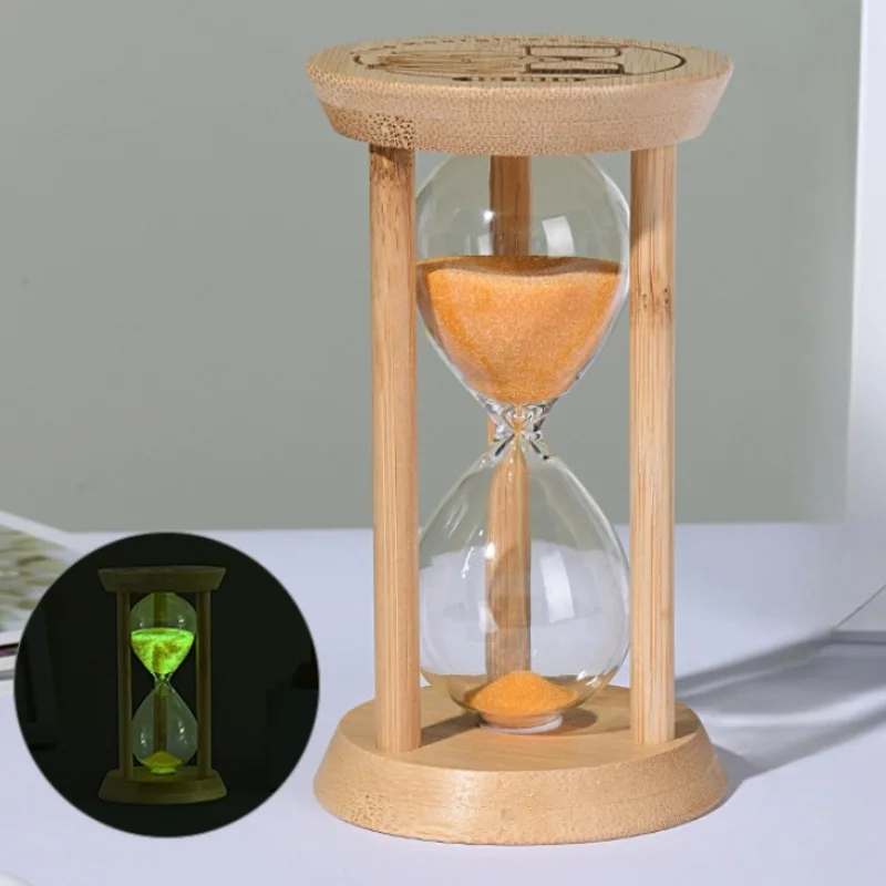 sablier en bois fait main horloge de sable créative décoration intérieure - Image 9