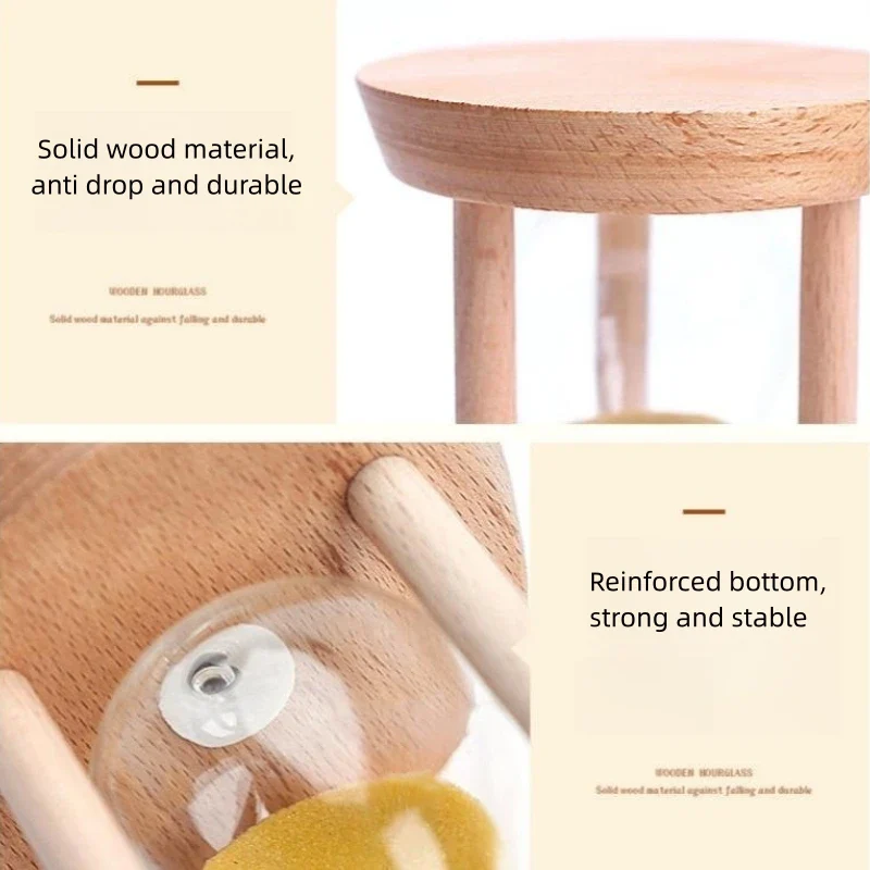 sablier en bois minuterie décorative pour enfants et anniversaires - Image 5
