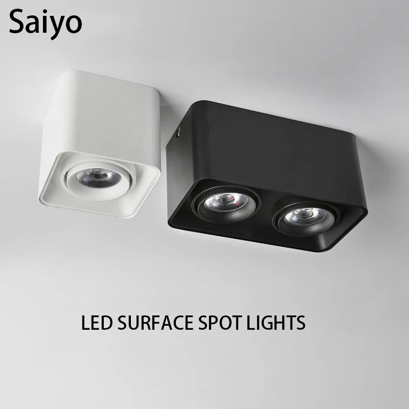 saiyo spot led carré surface réglable pour magasin de cuisine