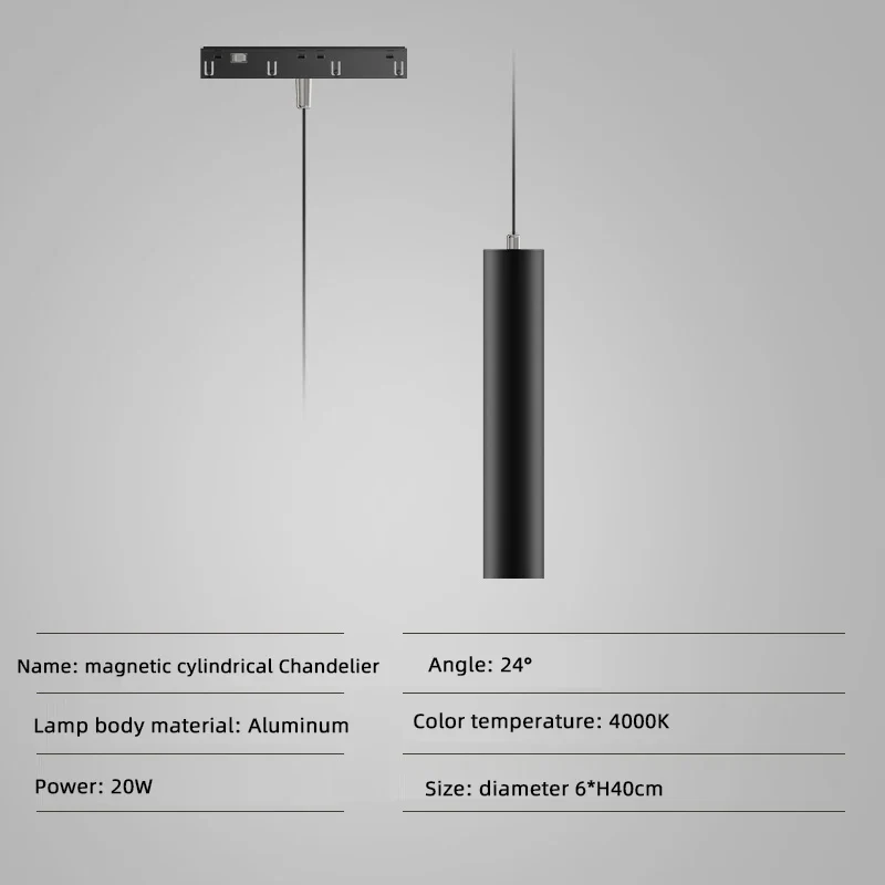 ensemble moderne de suspension à led sur rail intégré - Image 10