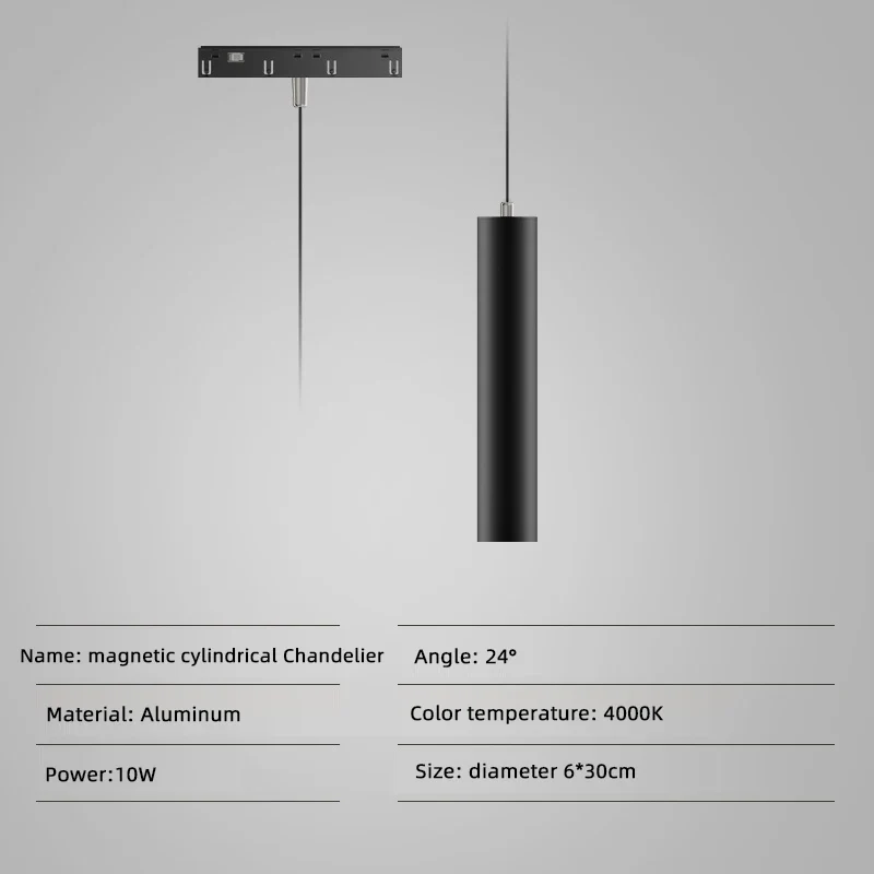 ensemble moderne de suspension à led sur rail intégré - Image 12