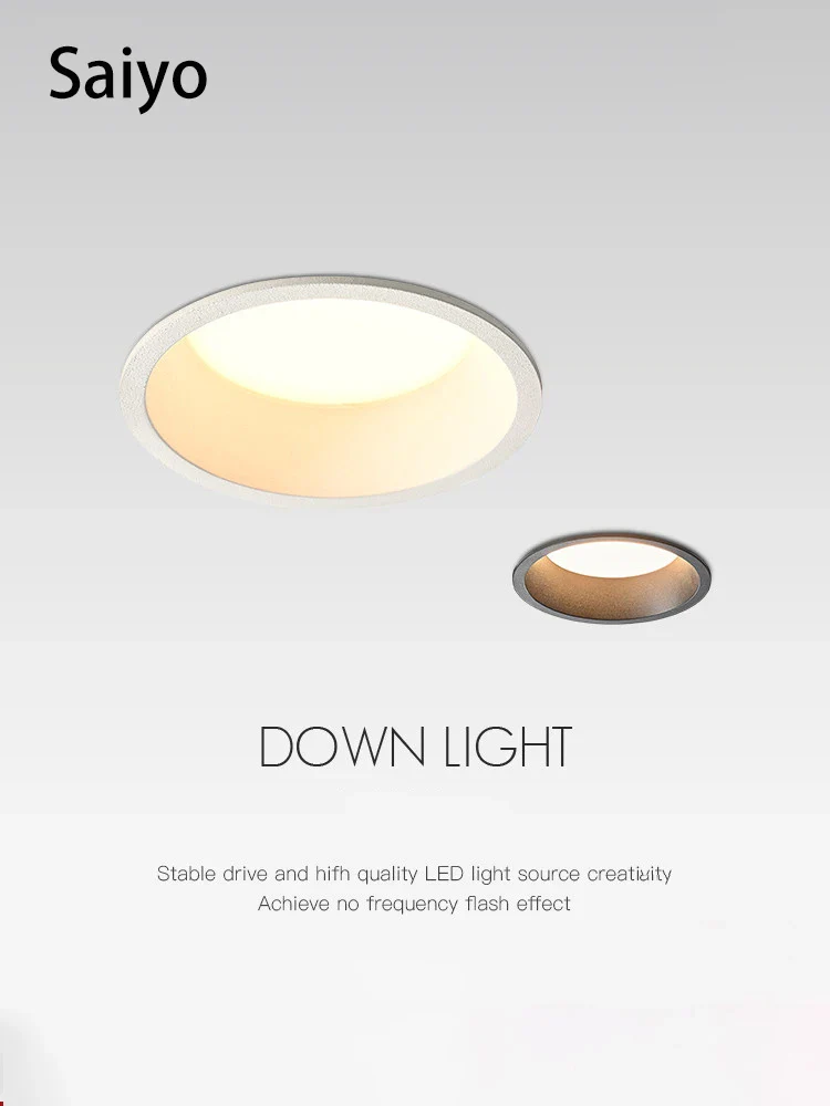 led downlight anti-éblouissement en aluminium encastré intérieur - Image 2