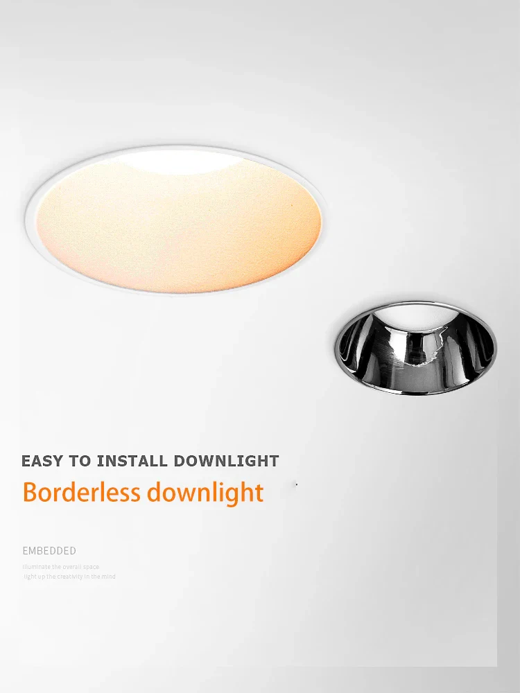 led encastrée anti-éblouissement sans bordure en aluminium - Image 2