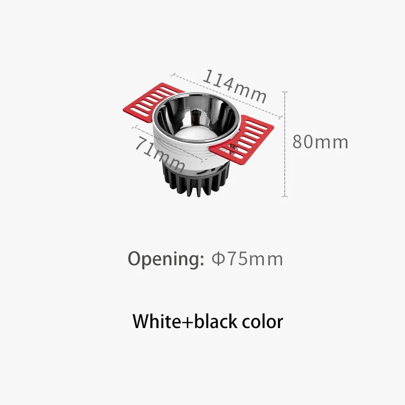 led encastrée anti-éblouissement sans bordure en aluminium - Image 5