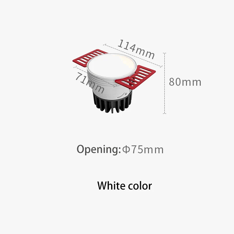 led encastrée anti-éblouissement sans bordure en aluminium - Image 6