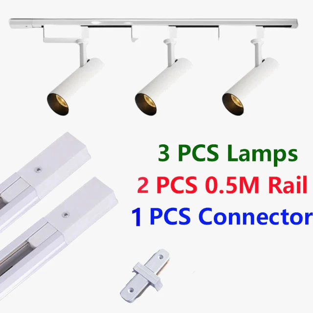 led ensemble complet éclairage sur rail aluminium pour magasin - Image 6