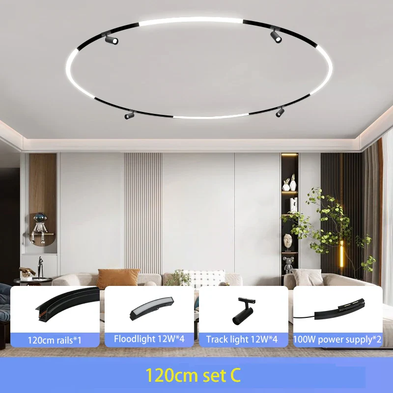 led magnétique éclairage sur rail projecteur suspendu - Image 11