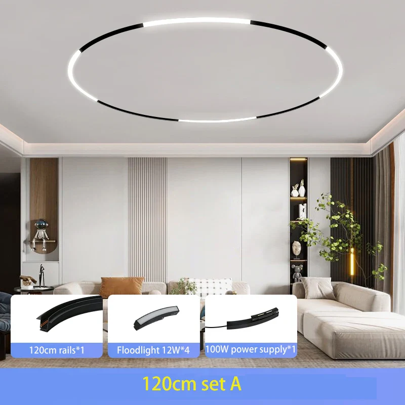 led magnétique éclairage sur rail projecteur suspendu - Image 6