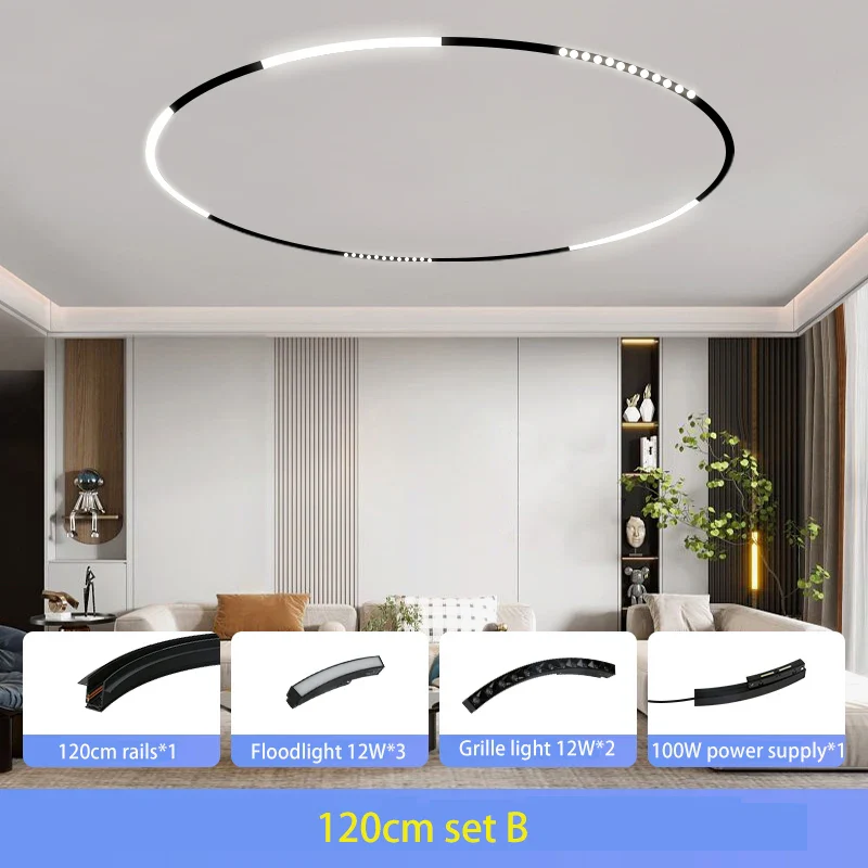 led magnétique éclairage sur rail projecteur suspendu - Image 8