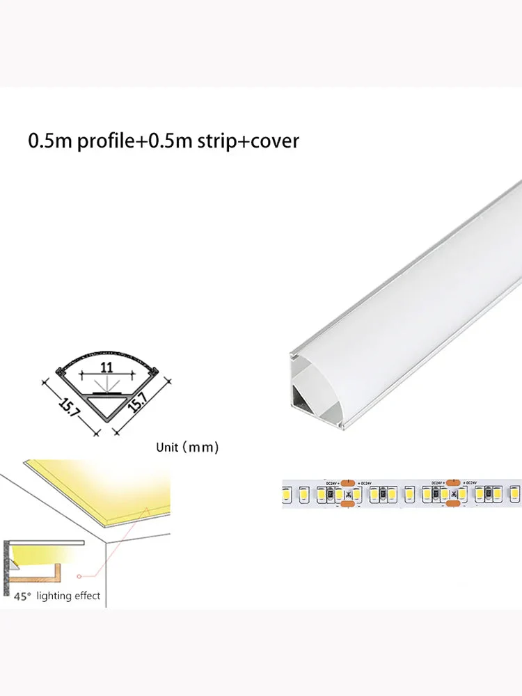led profil linéaire lumière 45° angle oblique surface montée lavage mural - Image 6