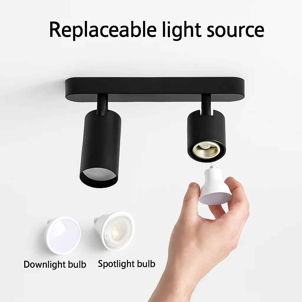 led projecteur spots monté surface piste plafonnier cob spot 2 têtes 3 têtes - Image 3