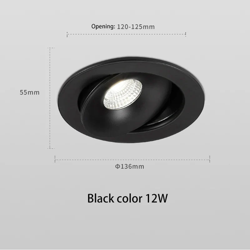 led spot encastré rond downlight cob plafonnier projecteurs ajustables - Image 6