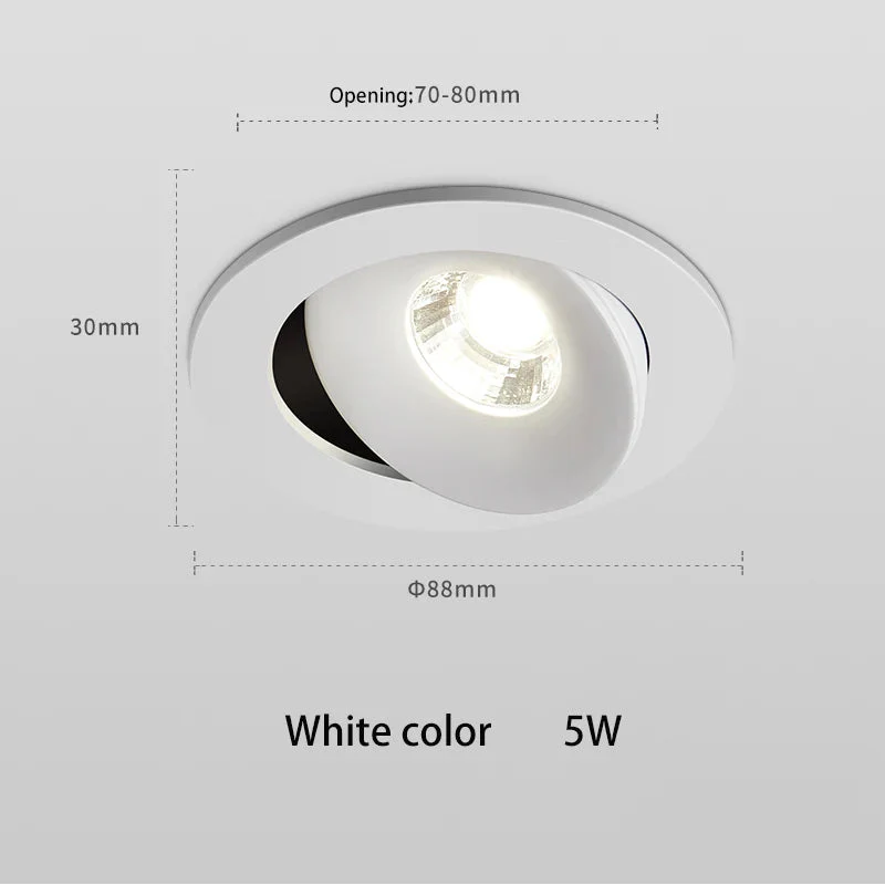 led spot encastré rond downlight cob plafonnier projecteurs ajustables - Image 9