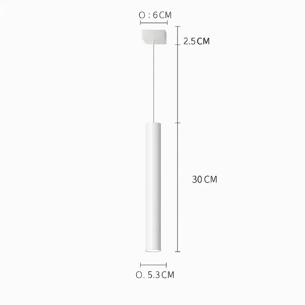 suspension led lampe long tube lustre aluminium suspendu foco - Image 14