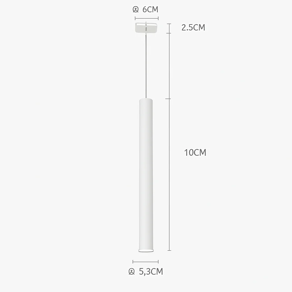 suspension led lampe long tube lustre aluminium suspendu foco - Image 15