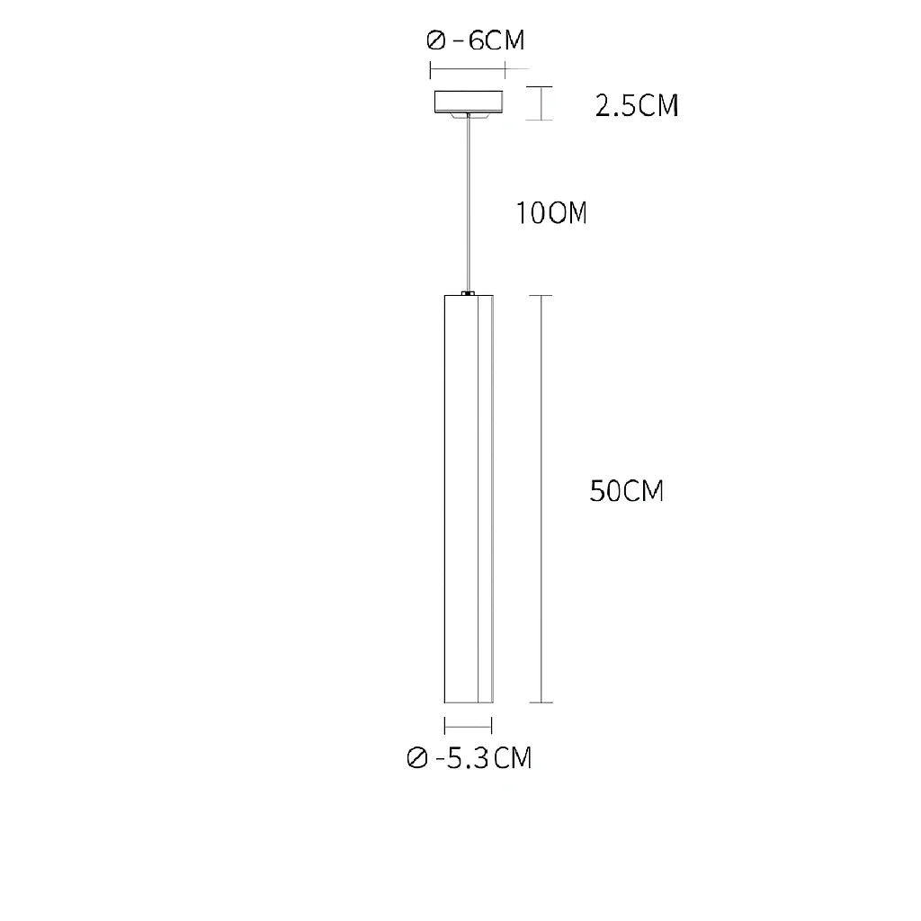 suspension led lampe long tube lustre aluminium suspendu foco - Image 16