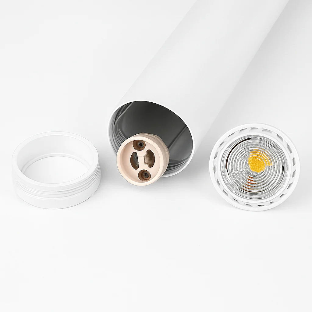 suspension led lampe long tube lustre aluminium suspendu foco - Image 2