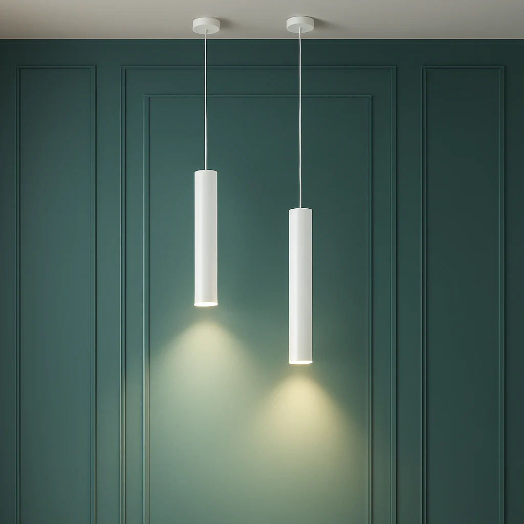 suspension led lampe long tube lustre aluminium suspendu foco - Image 4