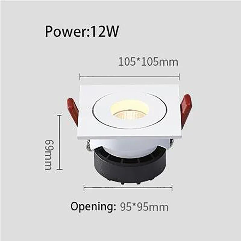 projecteur led encastré anti-éblouissement angle réglable pour intérieur - Image 8