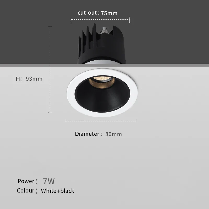 projecteurs led encastrés foco lampe aluminium downlight - Image 6