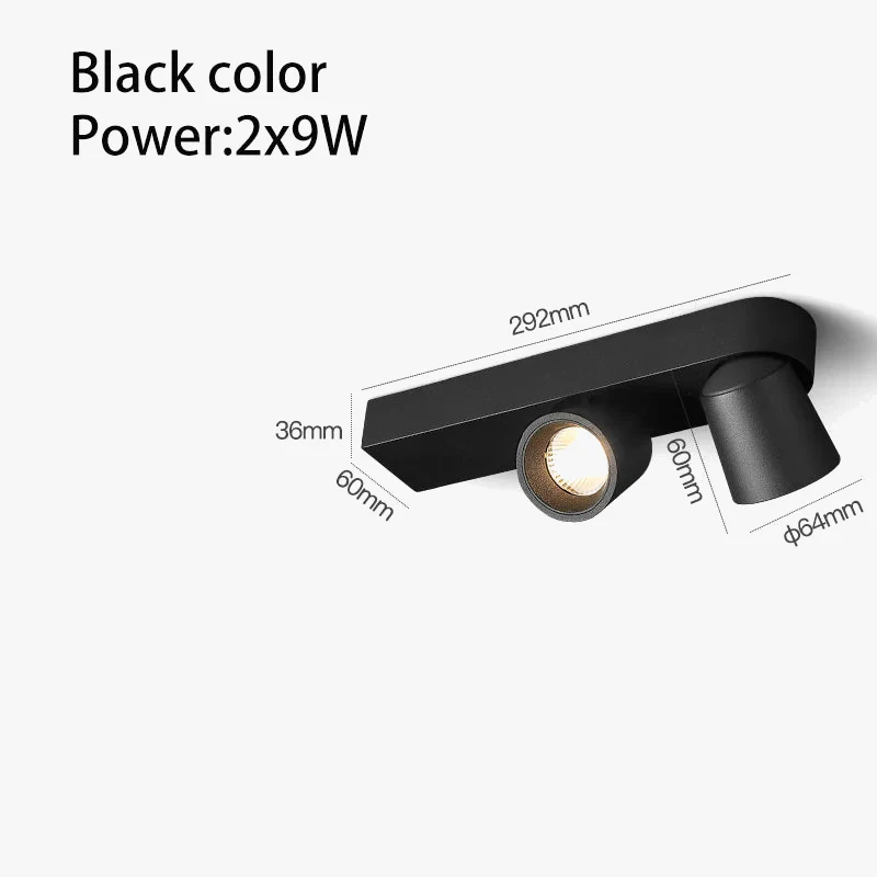 projecteurs led rotation réglable 360° montage en surface spot aluminium - Image 9