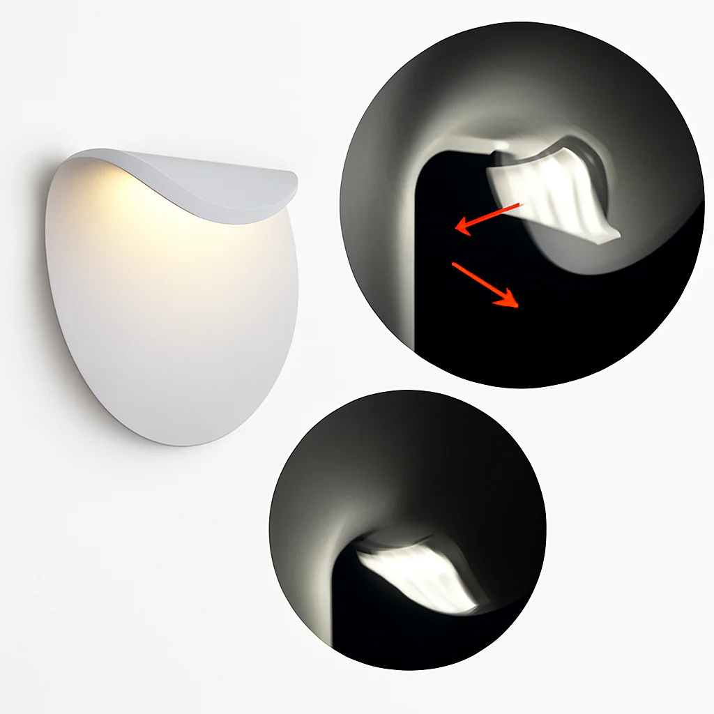SANDIY Applique Blanche Lumière Créative Moderne Simple Mode Personnalité Minimaliste Chambre Chevet Couloir Salon Applique - Image 3
