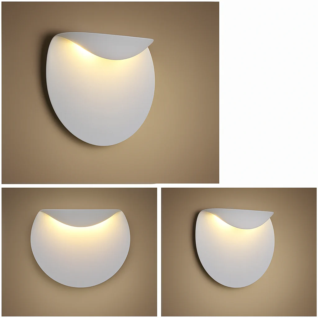 SANDIY Applique Blanche Lumière Créative Moderne Simple Mode Personnalité Minimaliste Chambre Chevet Couloir Salon Applique - Image 4