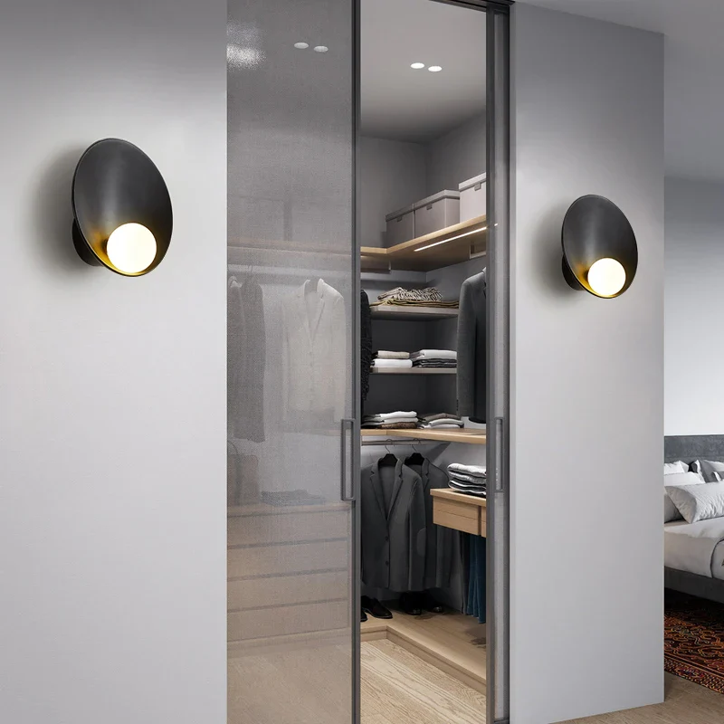 SANDYHA nordique rétro bois appliques chevet étude couloir fond TV Art maison intérieur décor luminaires - Image 3