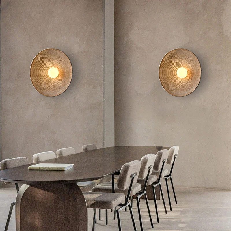 SANDYHA nordique rétro bois appliques chevet étude couloir fond TV Art maison intérieur décor luminaires - Image 6