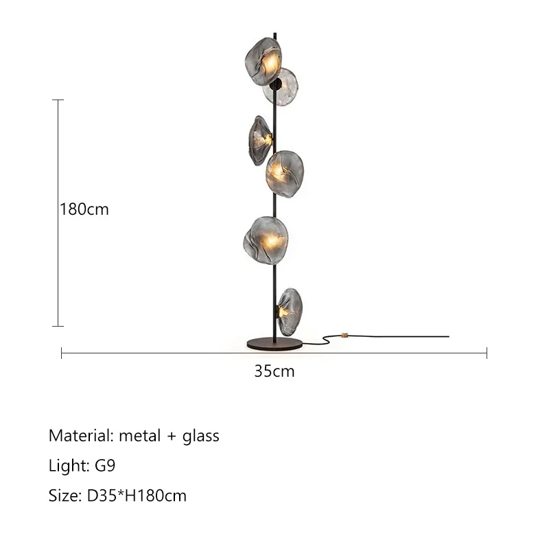 Scandinavia Glass Shade Led Floor Lamp Living Room Home Decor Corner Sofa Bedroom Bedside Standing Table Light - Image 13