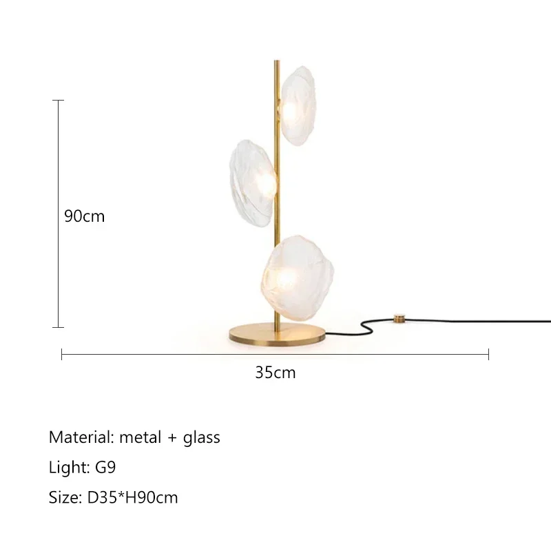 Scandinavia Glass Shade Led Floor Lamp Living Room Home Decor Corner Sofa Bedroom Bedside Standing Table Light - Image 9