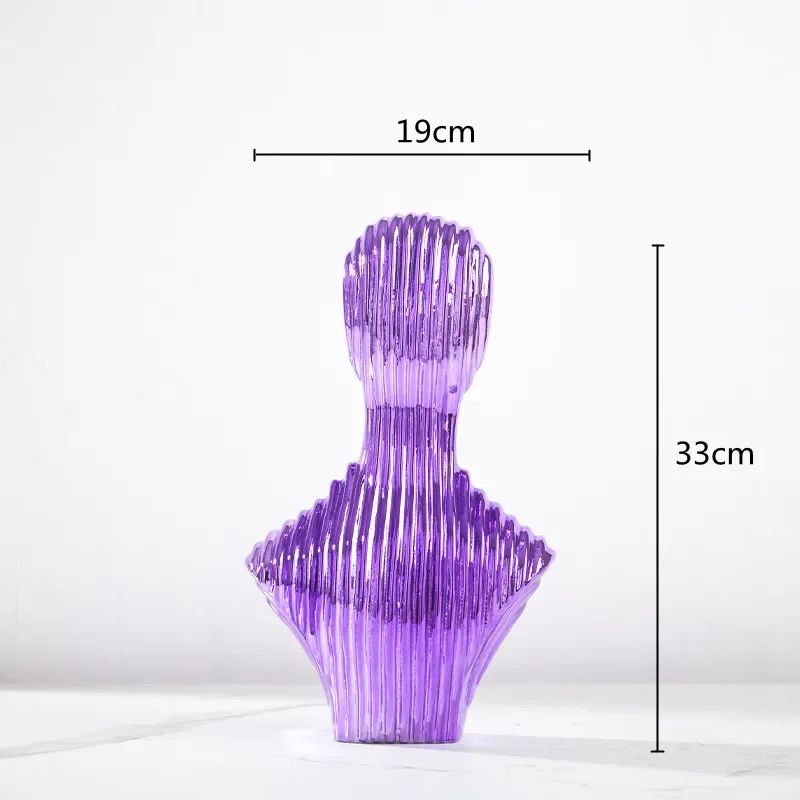 sculpture en verre abstraite avec rayures décoratives pour décoration intérieure - Image 10