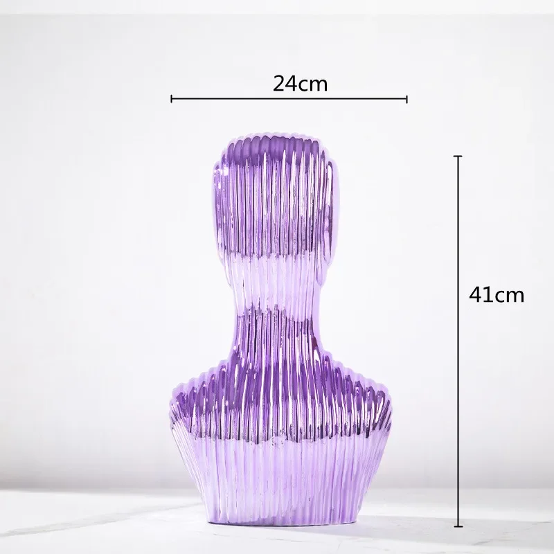 sculpture en verre abstraite avec rayures décoratives pour décoration intérieure - Image 11
