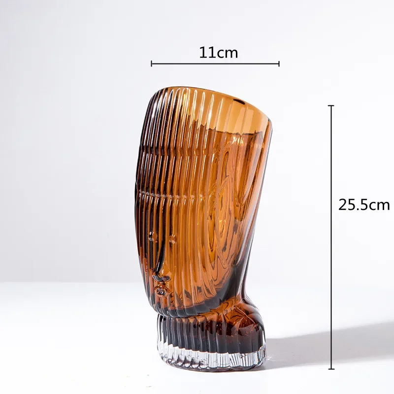 sculpture en verre abstraite avec rayures décoratives pour décoration intérieure - Image 12