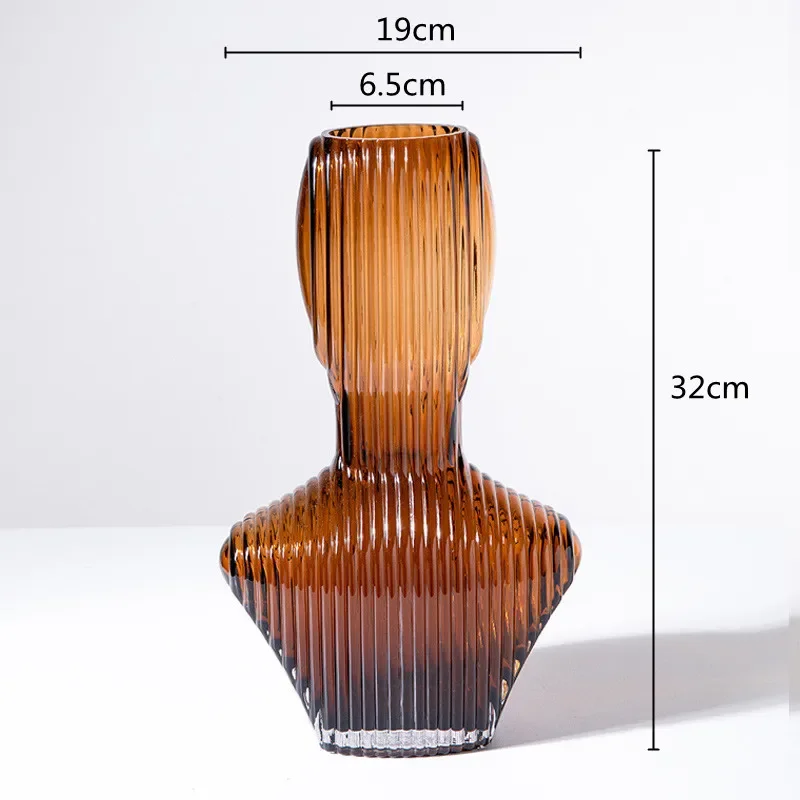 sculpture en verre abstraite avec rayures décoratives pour décoration intérieure - Image 13