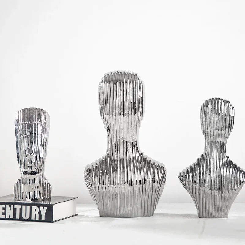 sculpture en verre abstraite avec rayures décoratives pour décoration intérieure - Image 3