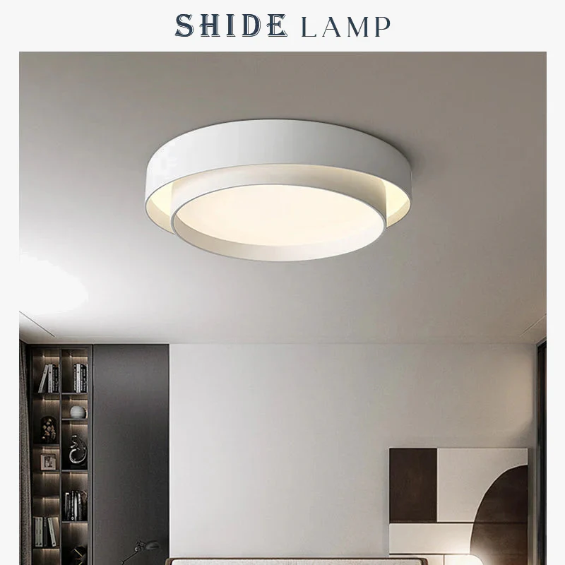 SHIDE blanc noir plafond moderne à LEDs lumières pour salon chambre salle à manger lampe à intensité variable intérieur rond carré luminaires - Image 3