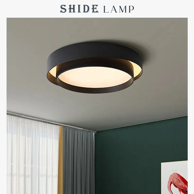 SHIDE blanc noir plafond moderne à LEDs lumières pour salon chambre salle à manger lampe à intensité variable intérieur rond carré luminaires - Image 4