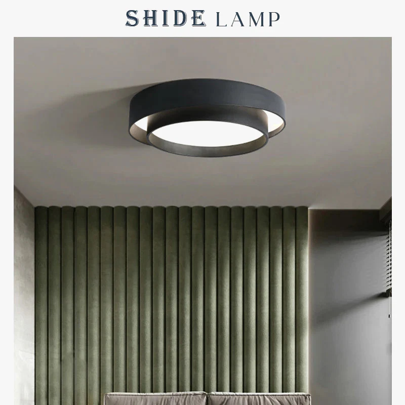 SHIDE blanc noir plafond moderne à LEDs lumières pour salon chambre salle à manger lampe à intensité variable intérieur rond carré luminaires - Image 5