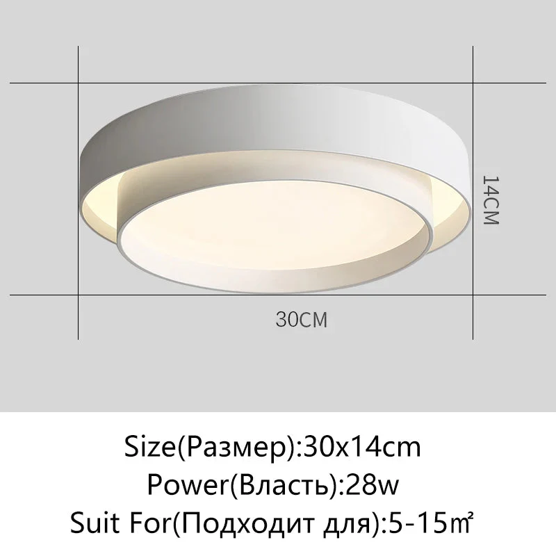 SHIDE blanc noir plafond moderne à LEDs lumières pour salon chambre salle à manger lampe à intensité variable intérieur rond carré luminaires - Image 7