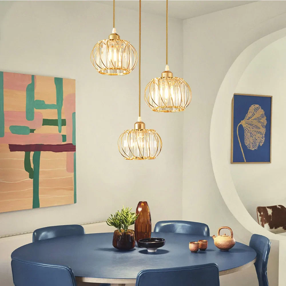 Simple Nordic glass chandelier, modern LED lights for living room, study, hallway, hallway, flat lamps, interior lighting - Image 3