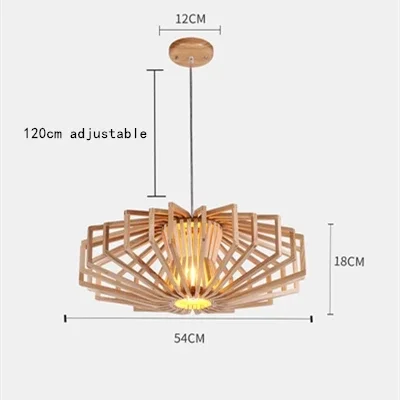 Simple Nordic solid wood chandelier warm bedroom lamp restaurant creative personalized wooden Chandelier - Image 7