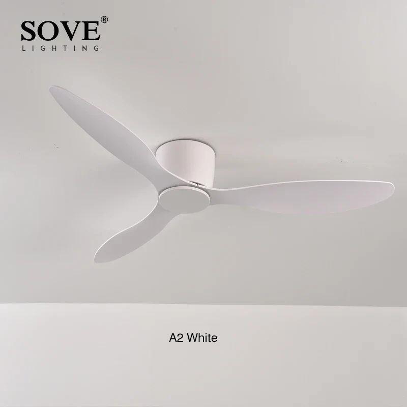 SOVE moderne noir blanc plancher bas moteur à courant continu 30W ventilateurs de plafond avec télécommande ventilateur de plafond Simple sans lumière ventilateur de maison 220V - Image 11